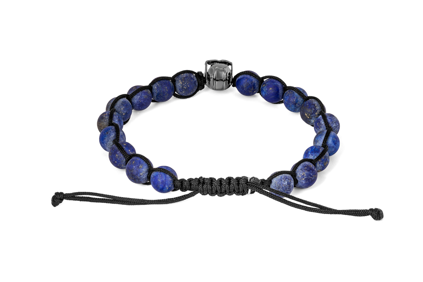 Tateossian King Skull Macframe Bracelet with Lapis (L Size)