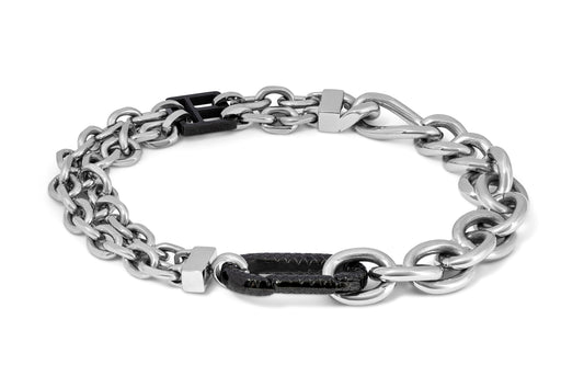 Tateossian Stainless Steel Catena Multi Nesso Bracelet  (S Size)