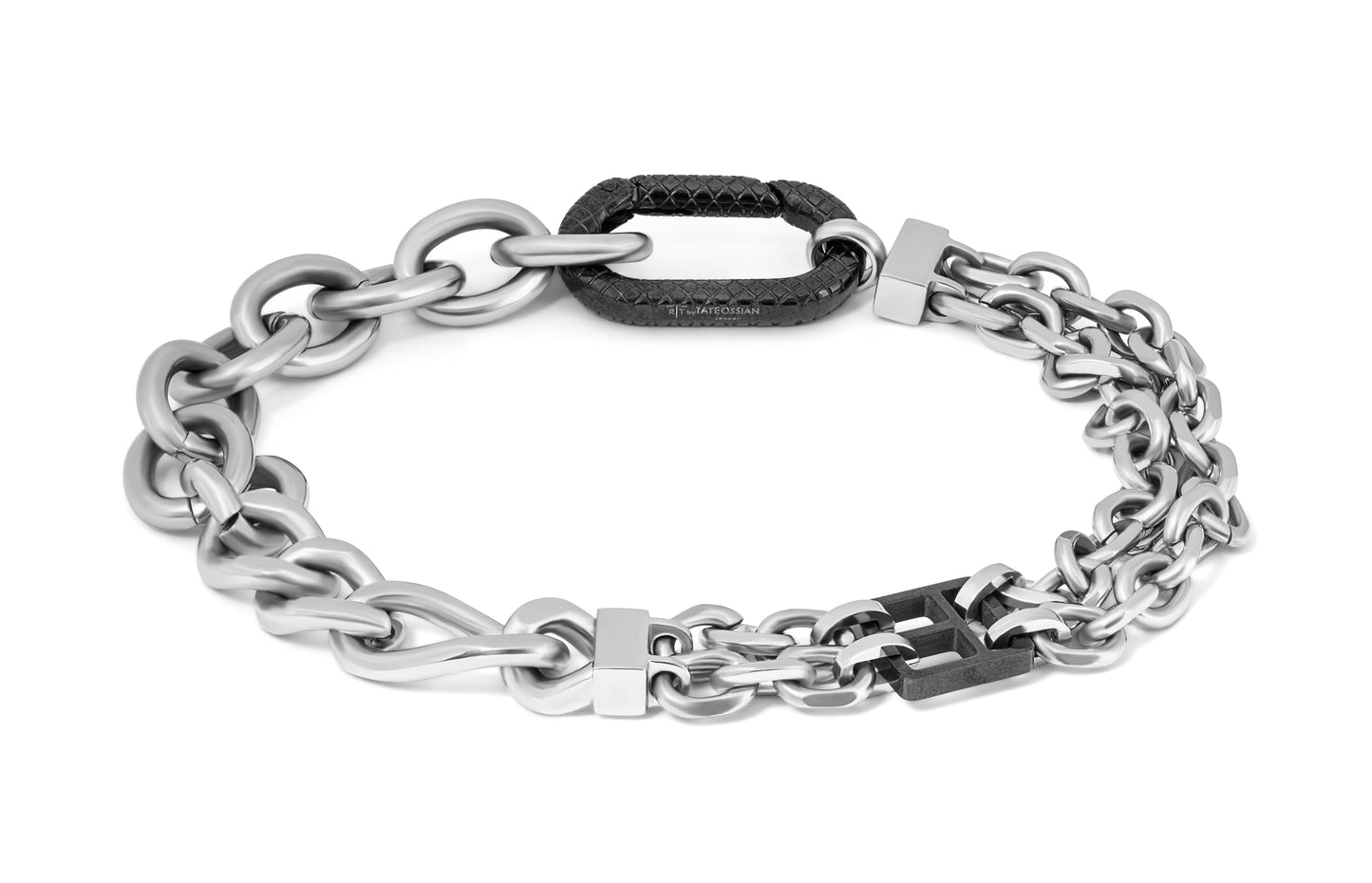 Tateossian Stainless Steel Catena Multi Nesso Bracelet  (L Size)