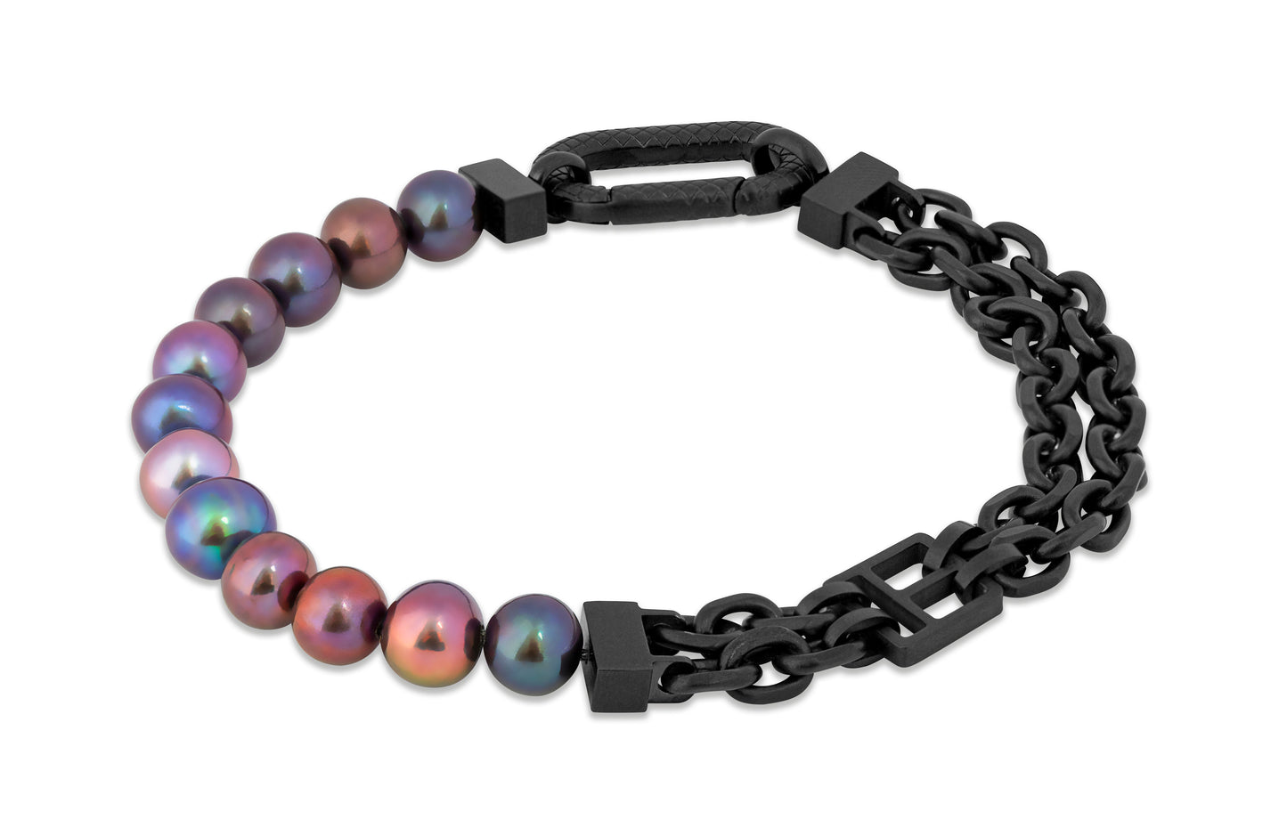 Tateossian Nesso Black Pearls Bracelet (M Size)