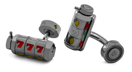 Tateossian Slot Machine Gunmetal Cufflinks