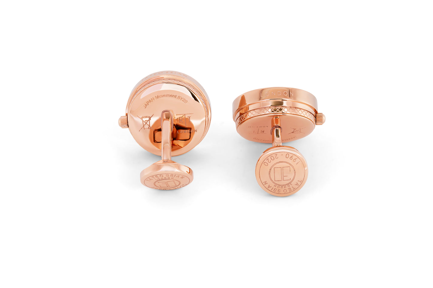 Tateossian Vintage Gear Watch Cufflinks in Rose Gold Colour (Limited Edition of 100 Pairs)