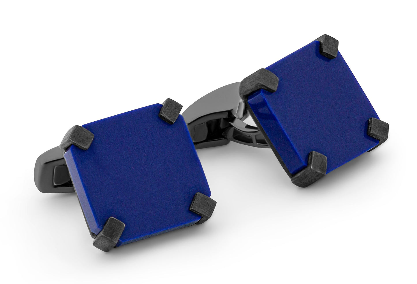 Tateossian Octo cufflinks with lapis in sterling silver