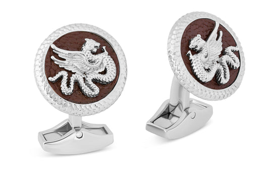 Tateossian Wyvern Cufflinks In Palladium Plated