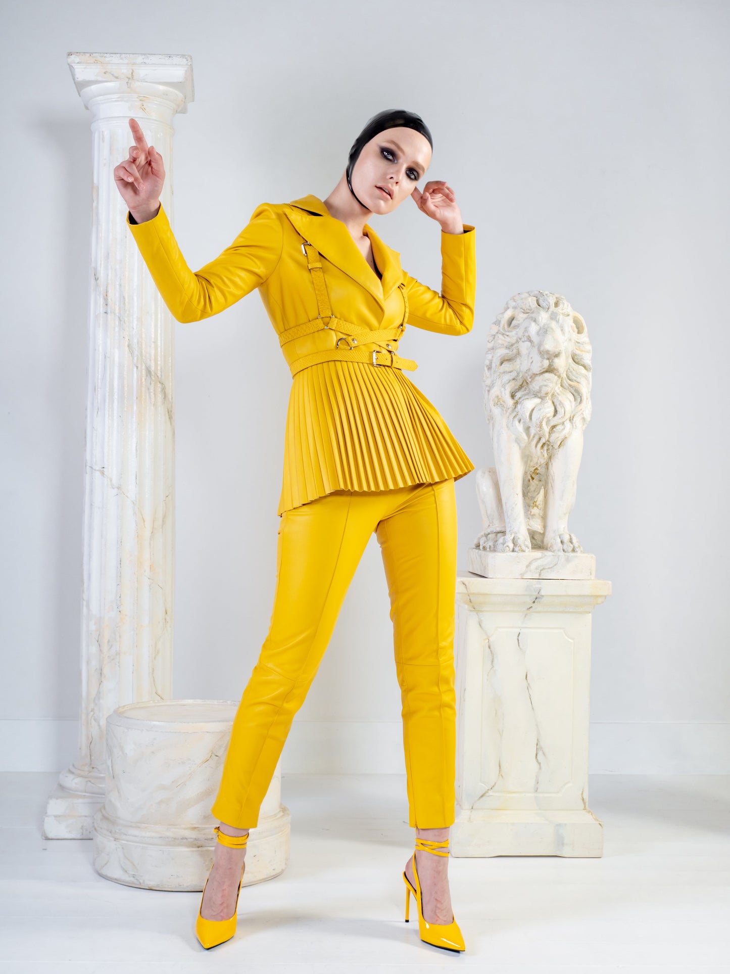 PRITCH - Cigarette pants - Yellow - UK8/US4