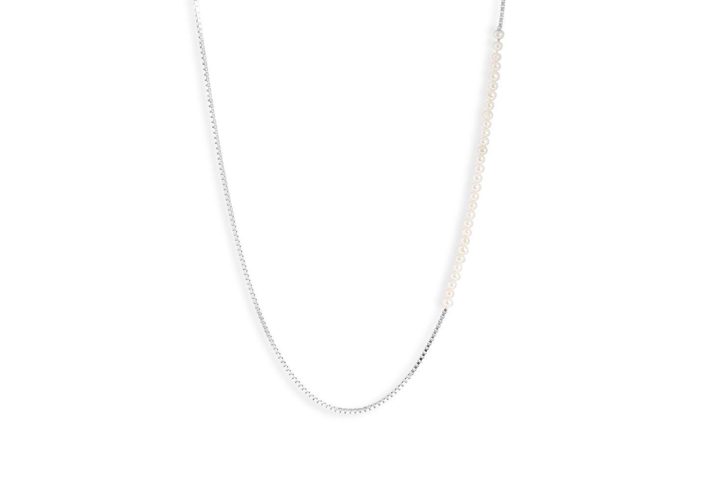 Tateossian Rhodium Plated Sterling Silver Poseidon Necklace with White Pearls