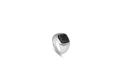 Tateossian Drusy Signet Ring in Silver (M Size)